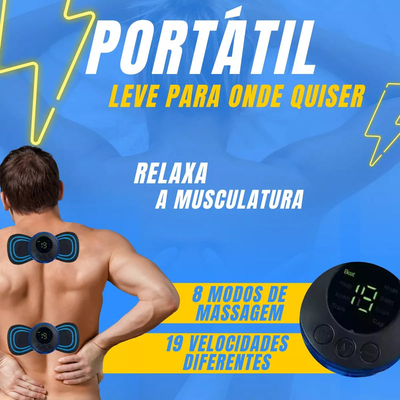 Massageador Muscular Ems Portátil Para Dores Lombar, Coluna, Pernas